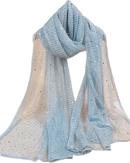Floerns Women's Sequin Bandana Square Scarf Silk Scarves Mesh Shawl and Wrap for Evening Dresses