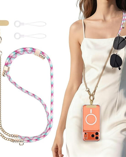 Phone Lanyard Crossbody, Adjustable Cell Phone Lanyard Neck Strap for All Phones, Universal Skin Friendly Phone Strap Crossbody for Women and Men