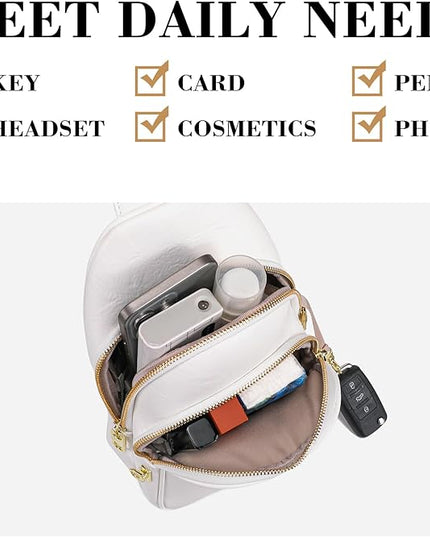 Anti Theft Crossbody Bags for Women Leather Sling Bag Cross Body Travel Purse Chest Bags Fanny Pack Gift Teen Girl