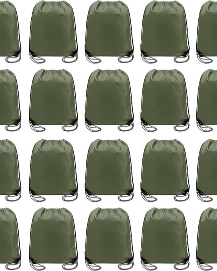 BeeGreen Drawstring Backpack Bags 20,30,50 Packs Reflective String Bags for Gym Sport Trip Cinch Sack DIY for Women Men