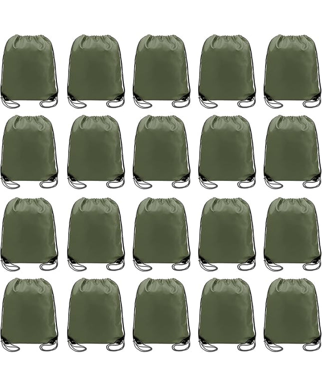 BeeGreen Drawstring Backpack Bags 20,30,50 Packs Reflective String Bags for Gym Sport Trip Cinch Sack DIY for Women Men