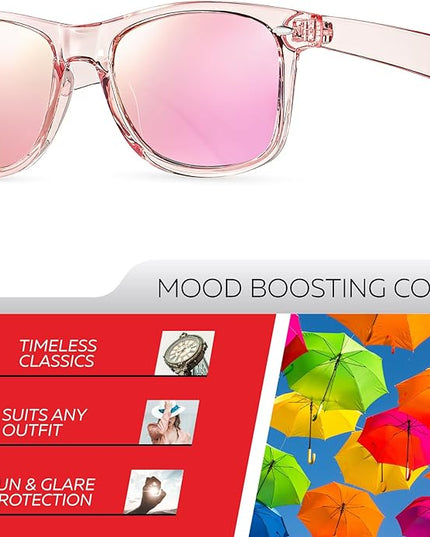 Retro Rewind Polarized Sunglasses for Men and Women - UV Protection Classic Sun Glasses