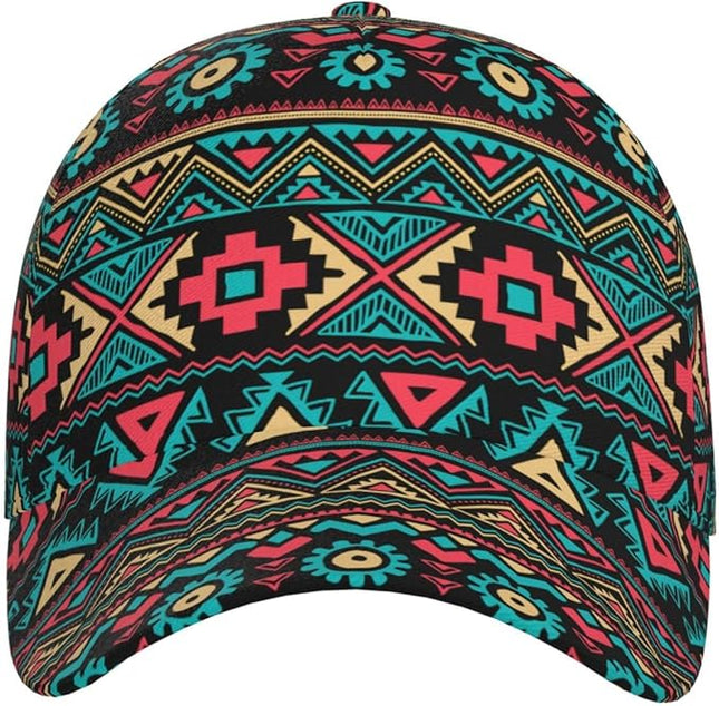 African Ethnic Tribal Style Baseball Cap for Men Women, Fashion Adjustable African Hat Casual Trucker Hats Sun Caps