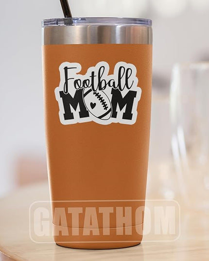 (3PCS) Football Mom Sticker Decals Football Stickers Waterproof Vinyl Decal for Book Laptop Tumblers, Cups, Water Bottles, Phone Case, Football Gifts for Mom Mama Mother's Day, 3" x 2.2 "