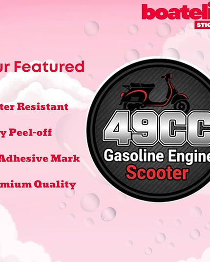 49cc Gasoline Stickers Durable Vinyl Waterproof Decals for laptops, Water Bottles & tumblers, Fun Adult Stickers for Phone Cases (3PCS,3”)