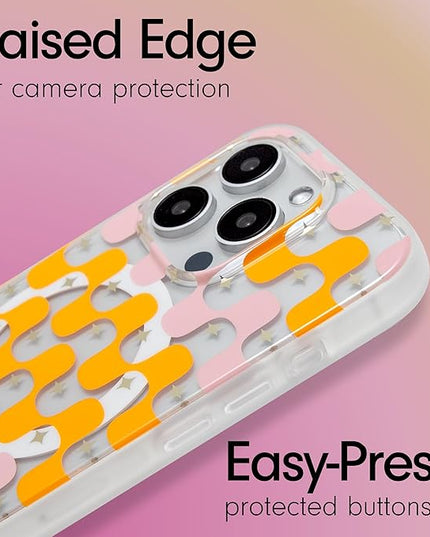 Sonix Protective Phone Case for iPhone 15 Pro Max | Compatible with Magsafe | 10ft Drop Tested | Retro Stripe