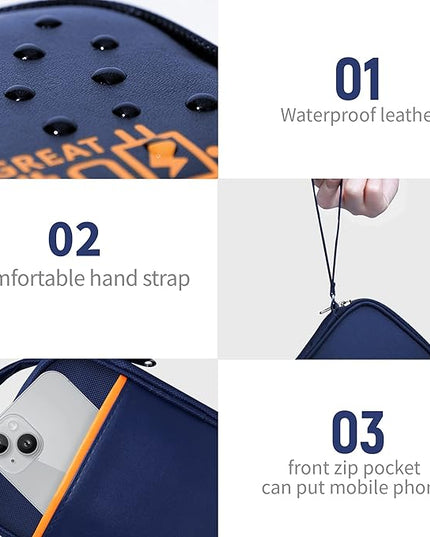 Travel Cable Organizer Bag Pouch Electronic Accessories Carry Case Portable Waterproof All-in-One Storage Bag for Cable,Charger, Phone, Hard Drive，SD Card-Navy Blue