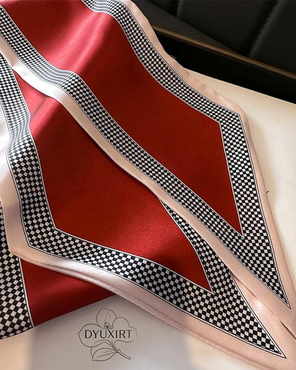 Head Scarf Purse Handle Neck Satin Hair Scarfs For Bag Lightweight Silky Long Thin Women's Fashion Scarves 59 * 5.9”