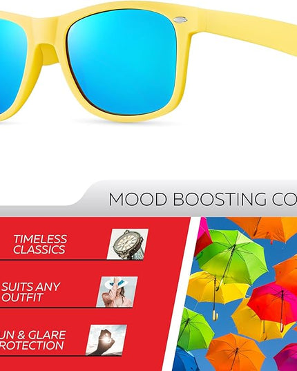 Retro Rewind Polarized Sunglasses for Men and Women - UV Protection Classic Sun Glasses