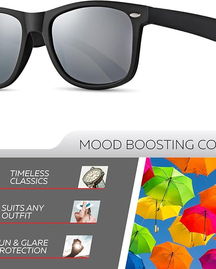 Retro Rewind Polarized Sunglasses for Men and Women - UV Protection Classic Sun Glasses