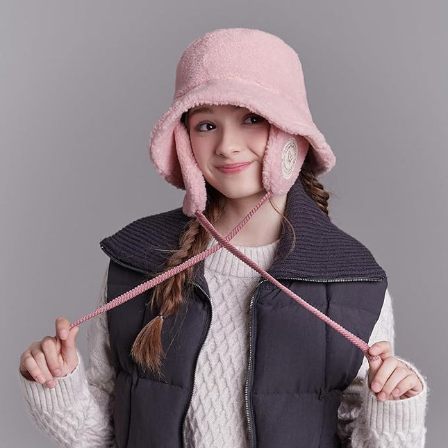New SKADI Fleece Earmuff Bucket Hat for Winter Warm Ear Protection | Soft Cozy Fleece Bucket Hat for Women & Men