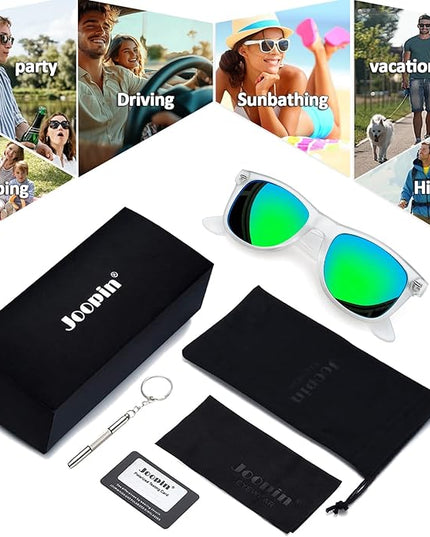 Joopin Square Sunglasses Polarized UV Protection Trendy Designer Sun Glasses Men Women