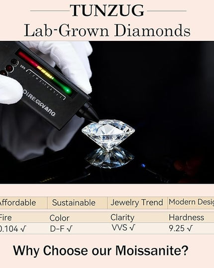 Moissanite Stud Earrings D Color VVS1 Moissanite Earrings 925 Sterling Silver 18K Gold Plated Friction Flat Bottom Mermaid Tail Earrings for Women