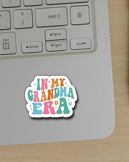 (3Pcs) in My Grandma Era Sticker, Grandma Era Decorate Books Laptop Phone, Water Bottles Kindles Stickers, Tumbler Sticker Waterproof Vinyl Decorate Sticker 3"" Inch