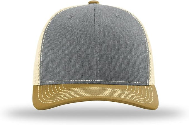 Richardson 112 Trucker Hat - Premium Adjustable Snapback Hat - Structured Six Panel Richardson Blank Caps