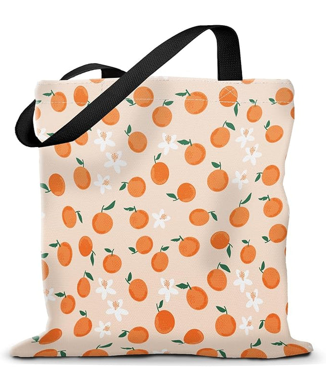 Canvas Tote Bag for Women，Cute Heavy-Duty Shoulder Bag with Zipper Pocket -Travel Tote for Grocery, Gym,Shopping