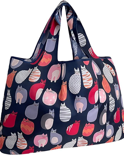 allydrew Large Foldable Tote Nylon Reusable Grocery Bags