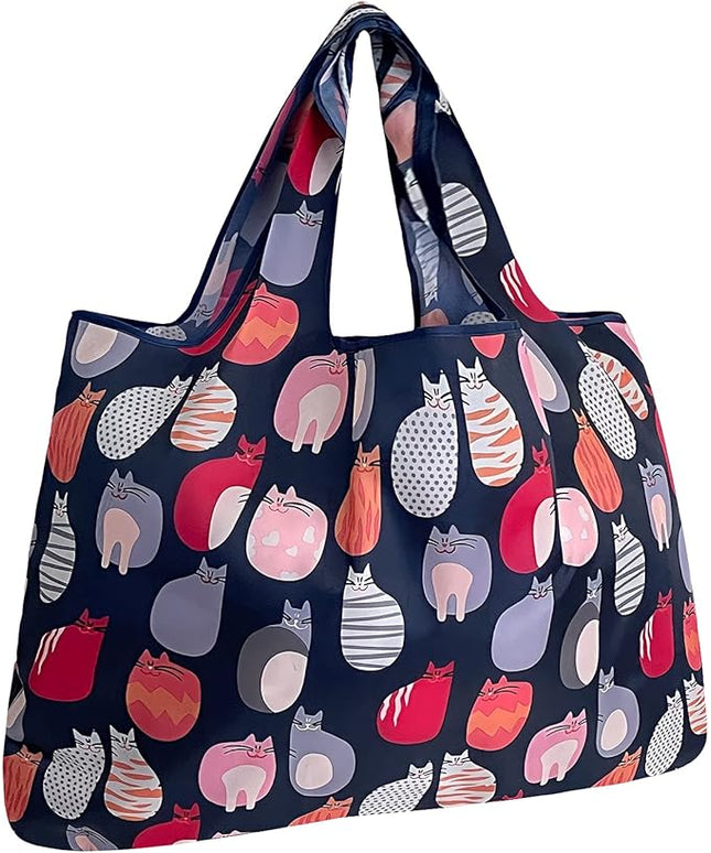 allydrew Large Foldable Tote Nylon Reusable Grocery Bags