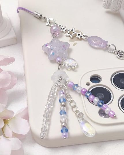 1-4PCS Cute Phone Charms Aesthetic Y2K Cell Phone Charms Strap Pink Strawberry Butterfly Star PhoneCharm Y2K Accessories for Bag Keychain Airpods Camera Pendants Decor