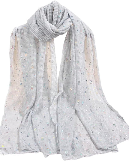 Floerns Women's Sequin Bandana Square Scarf Silk Scarves Mesh Shawl and Wrap for Evening Dresses