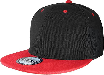Classic Snapback Hat Cap Hip Hop Style Flat Bill Blank Solid Color Adjustable Size