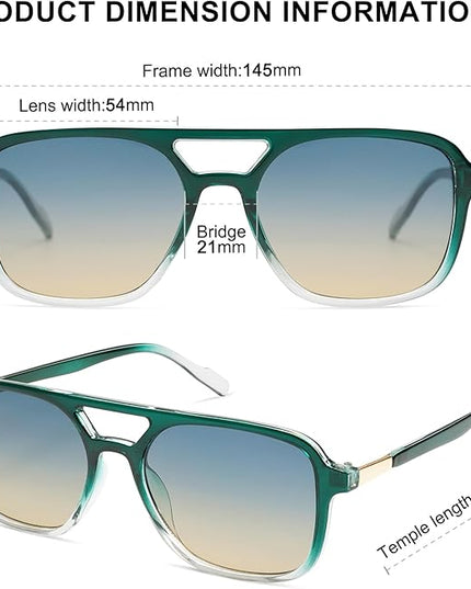 SOJOS Retro Aviator Sunglasses for Women Men,Trendy Rectangle Womens Mens Shades Sun Glasses SJ2202