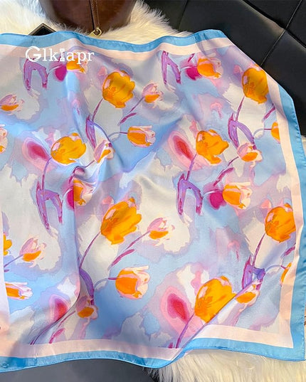 Satin Bandana Headscarf for Women Silky Hair Scarves for Fashion Lightweight