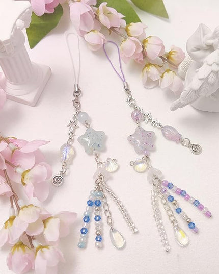 1-4PCS Cute Phone Charms Aesthetic Y2K Cell Phone Charms Strap Pink Strawberry Butterfly Star PhoneCharm Y2K Accessories for Bag Keychain Airpods Camera Pendants Decor