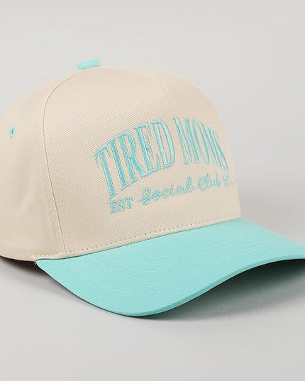 MIRMARU Two-Tone Vintage Canvas Trucker Hats for Men & Women, Adjustable Size Baseball Caps with Trendy Embroidered Design