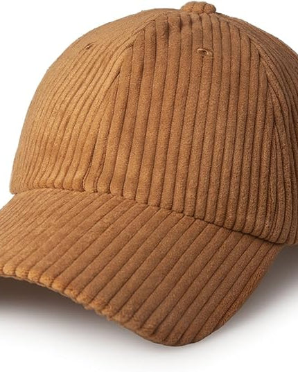 CHOK.LIDS Everyday Corduroy Baseball Cap for Men and Women Dad Hat Unisex Adjustable Lightweight Polo Style Curved Brim