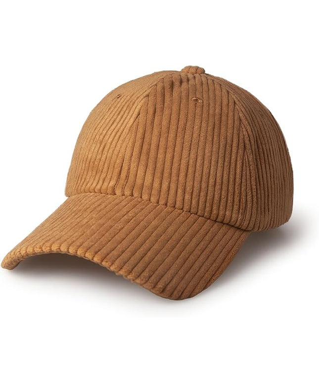 CHOK.LIDS Everyday Corduroy Baseball Cap for Men and Women Dad Hat Unisex Adjustable Lightweight Polo Style Curved Brim