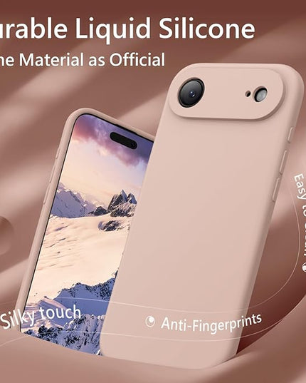 FireNova Magnetic for iPhone Air Case, Compatible with MagSafe, [Integrated Silicone Camera Control Button] [Camera Protection] Microfiber Lining Phone Case for iPhone 17 Air, 6.5", Pinksand