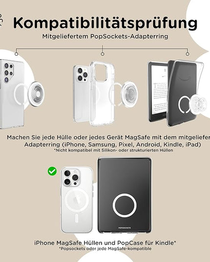 PopSockets Phone Grip for MagSafe with Kickstand, Magnetic Stand, Swappable Top, Secure Hold for iPhone MagSafe Cases, Phone & Tablet Grip - Cobalt