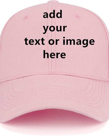Custom Baseball Cap with Your Text for Men Women,Personalized Adjustable Trucker Caps Casual Sun Peak Hat for Gifts