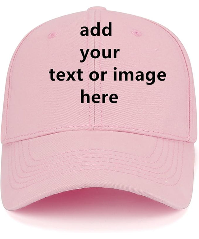 Custom Baseball Cap with Your Text for Men Women,Personalized Adjustable Trucker Caps Casual Sun Peak Hat for Gifts