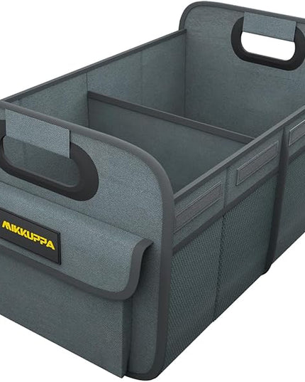 MIKKUPPA Car Trunk Organizer - 70L Collapsible Trunk Organizer for Groceries, Car Storage Organizers for SUV Auto Truck Van with Non Slip Bottom (Gray)