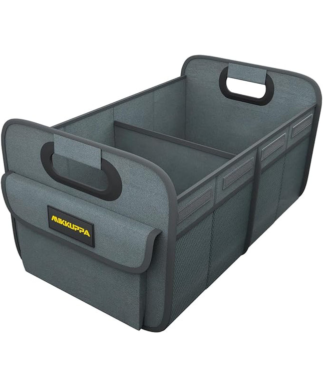 MIKKUPPA Car Trunk Organizer - 70L Collapsible Trunk Organizer for Groceries, Car Storage Organizers for SUV Auto Truck Van with Non Slip Bottom (Gray)