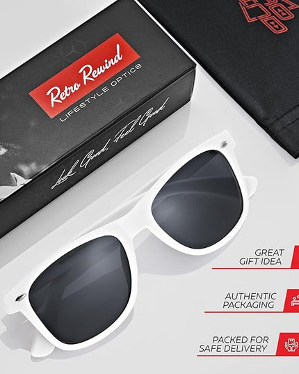 Retro Rewind Polarized Sunglasses for Men and Women - UV Protection Classic Sun Glasses