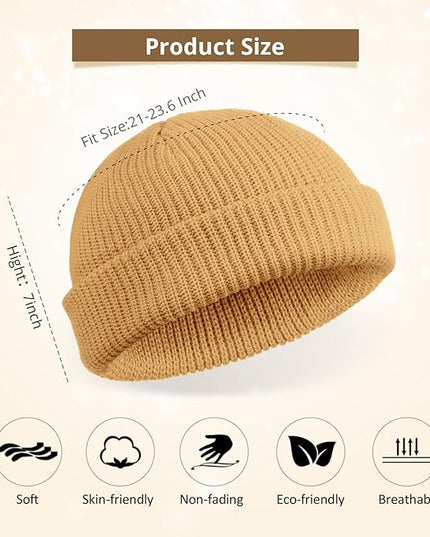 SATINIOR Trawler Beanie Watch Hat Roll-up Edge Skullcap Fisherman Beanie for Women Men