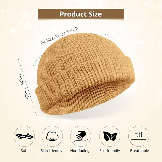 SATINIOR Trawler Beanie Watch Hat Roll-up Edge Skullcap Fisherman Beanie for Women Men