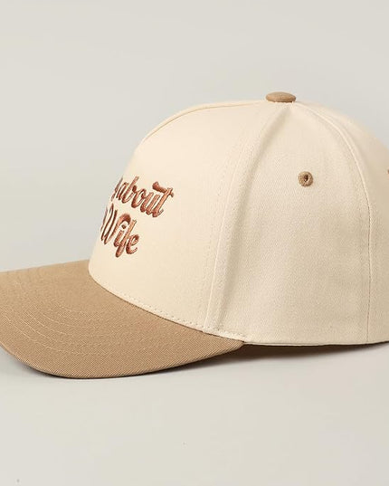 MIRMARU Two-Tone Vintage Canvas Trucker Hats for Men & Women, Adjustable Size Baseball Caps with Trendy Embroidered Design