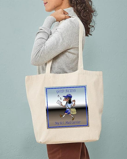 CafePress Mail Carrier Tote Bag Reusable Natural Beige Canvas Shopping Bag