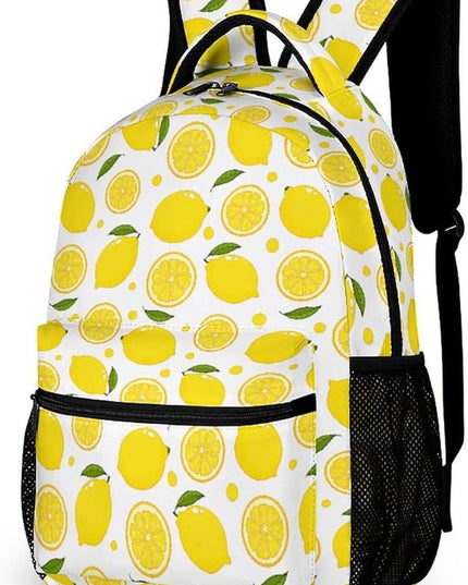 Fashion Yellow Lemon Backpack Lightweight Large Capacity Laptop Daybag for Travel Work