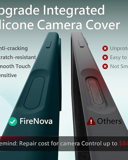 FireNova Magnetic for iPhone 17 Pro Max Case, Compatible with MagSafe, [Integrated Silicone Camera Control Button] [Camera Protection] Anti-Scratch Microfiber Lining Phone Case, 6.9", Teal