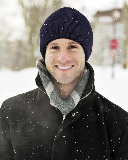 SATINIOR 50 Pack Winter Hats Bulk Beanies Unisex Knit Skull Caps Warm Stocking Hat for Adults Homeless