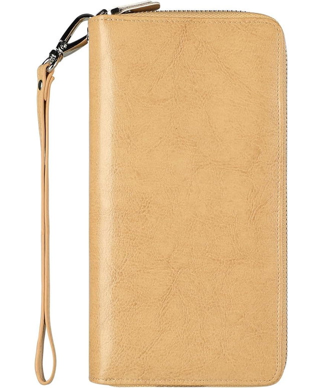Lavemi Small Compact Women Wallet RFID Blocking Genuine Leather Bifold Purse with ID Windows