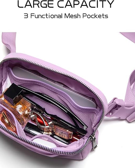 Gitus Belt Bag for Women Fanny Pack Crossbody Bags Fashion Waist Packs with Adjustable Strap Gifts for Women Men (Lavender)