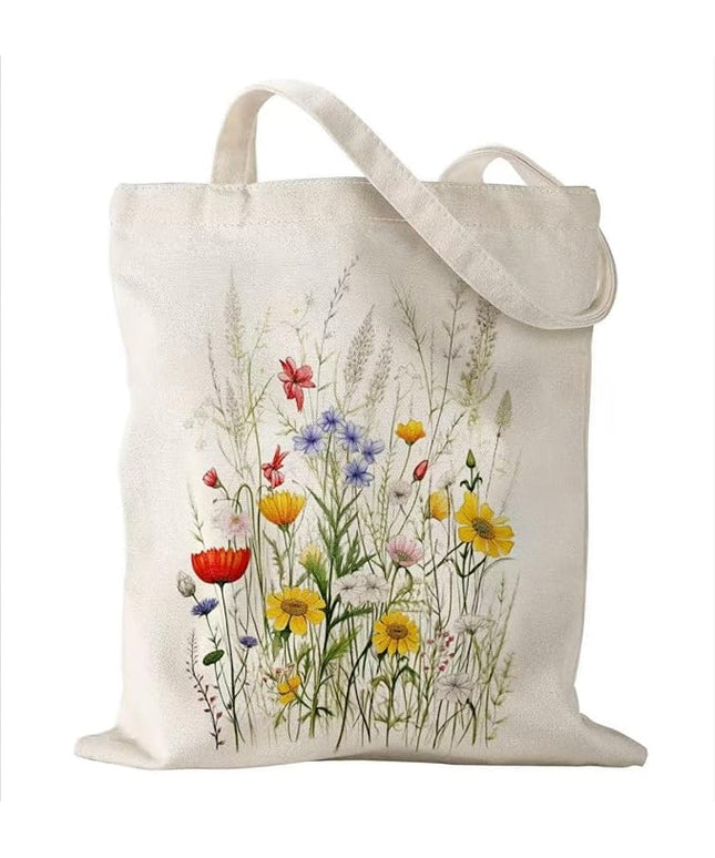 Canvas Tote Bag with Zipper Handles for Women Bridesmaid Birthday Wedding Mother Ladies Shopping Gift Bags