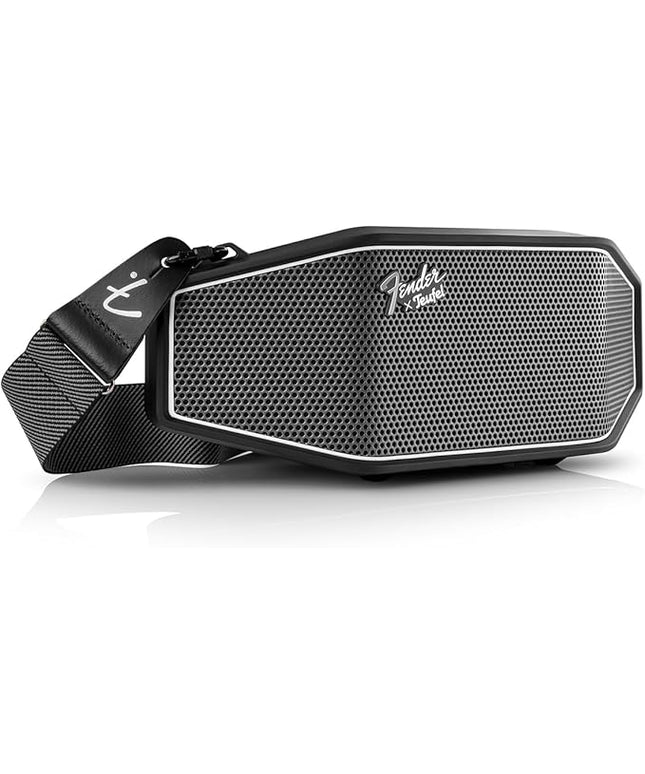 Fender x Teufel ROCKSTER CROSS Portable Wireless Bluetooth Speaker – Rugged, Waterproof, 16 Hours of Battery, Powerful Stereo Sound, Subwoofer, Built-in Power Bank, Fender Guitar Strap (Black & Steel)