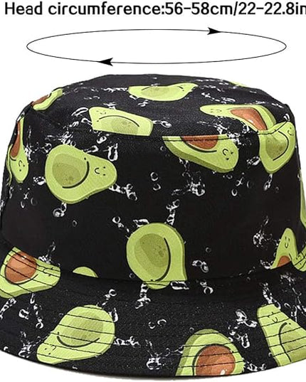 XYIYI Cute Bucket Hat Beach Fisherman Hats for Women, Reversible Double-Side-Wear